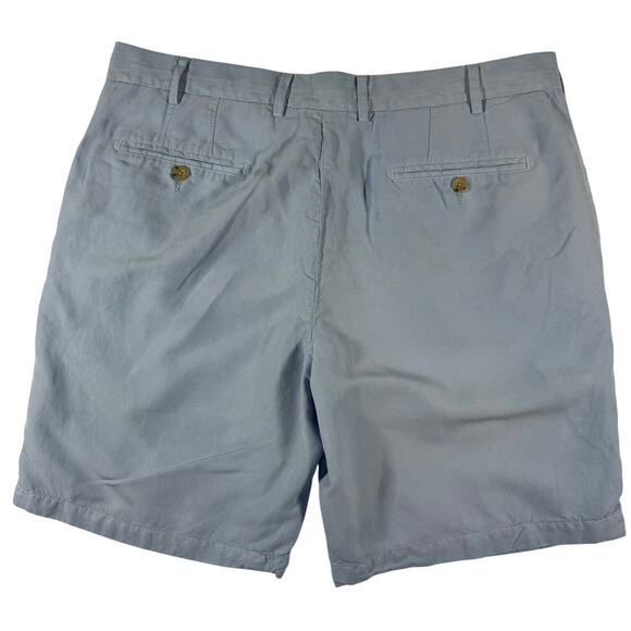 Peter Millar Silk Linen Chino Golf Shorts Men’s 35 Blue Lightweight Summer - Picture 2 of 8